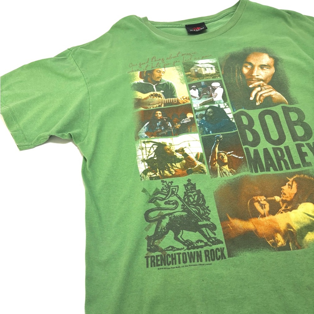 Zion Rootswear Green Bob Marley Graphic Tee